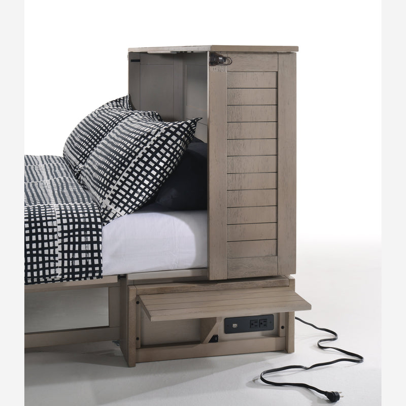 Night and Day Furniture - Poppy Queen Cabinet Murphy Chest Bed with Mattress