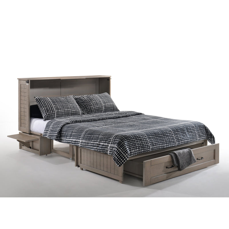 Night and Day Furniture - Poppy Queen Cabinet Murphy Chest Bed with Mattress