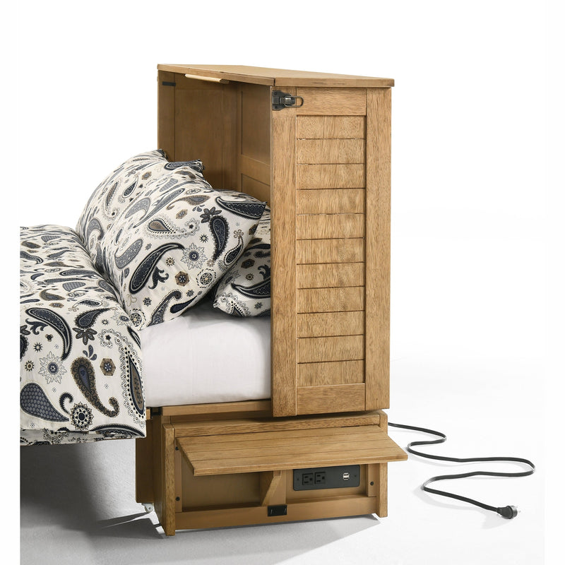 Night and Day Furniture - Poppy Queen Cabinet Murphy Chest Bed with Mattress