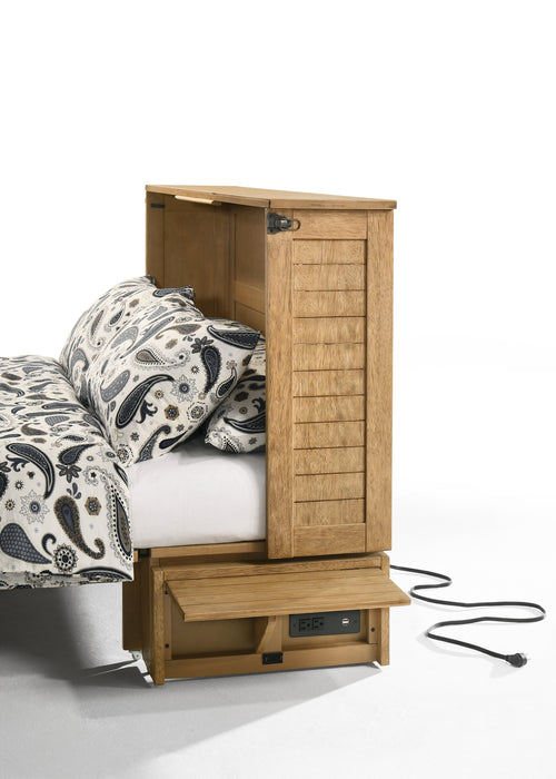 Night and Day Furniture - Poppy Queen Cabinet Murphy Chest Bed with Mattress