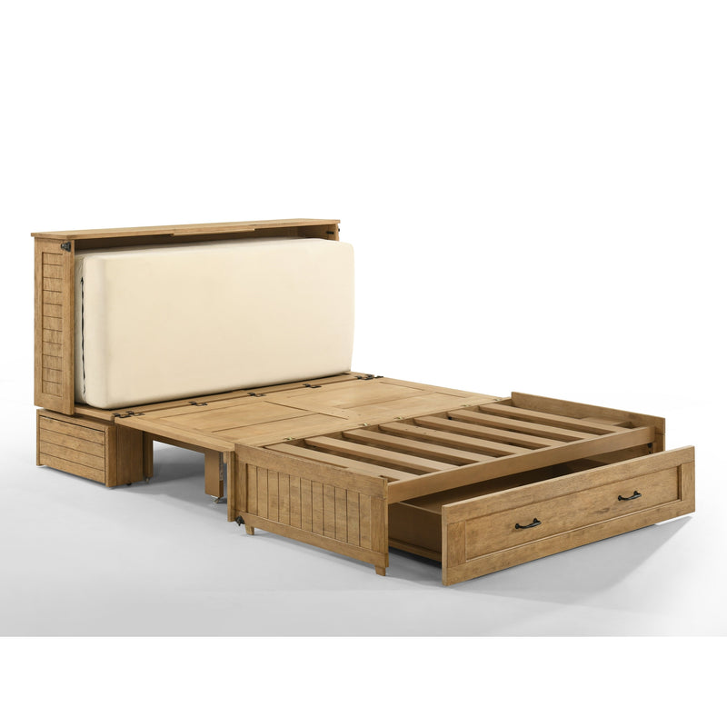 Night and Day Furniture - Poppy Queen Cabinet Murphy Chest Bed with Mattress