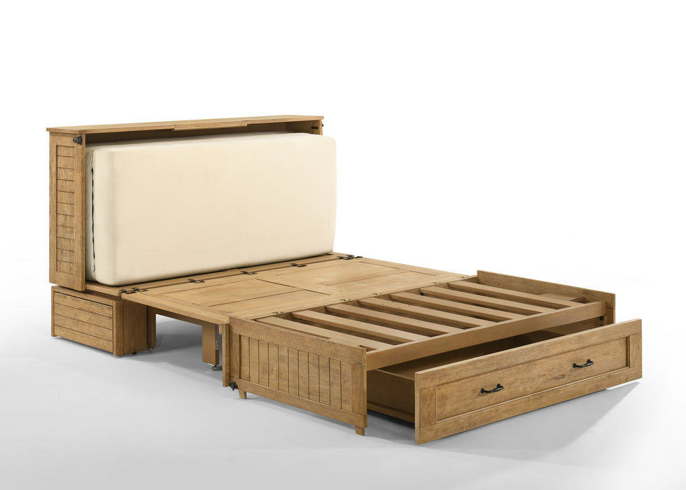 Night and Day Furniture - Poppy Queen Cabinet Murphy Chest Bed with Mattress