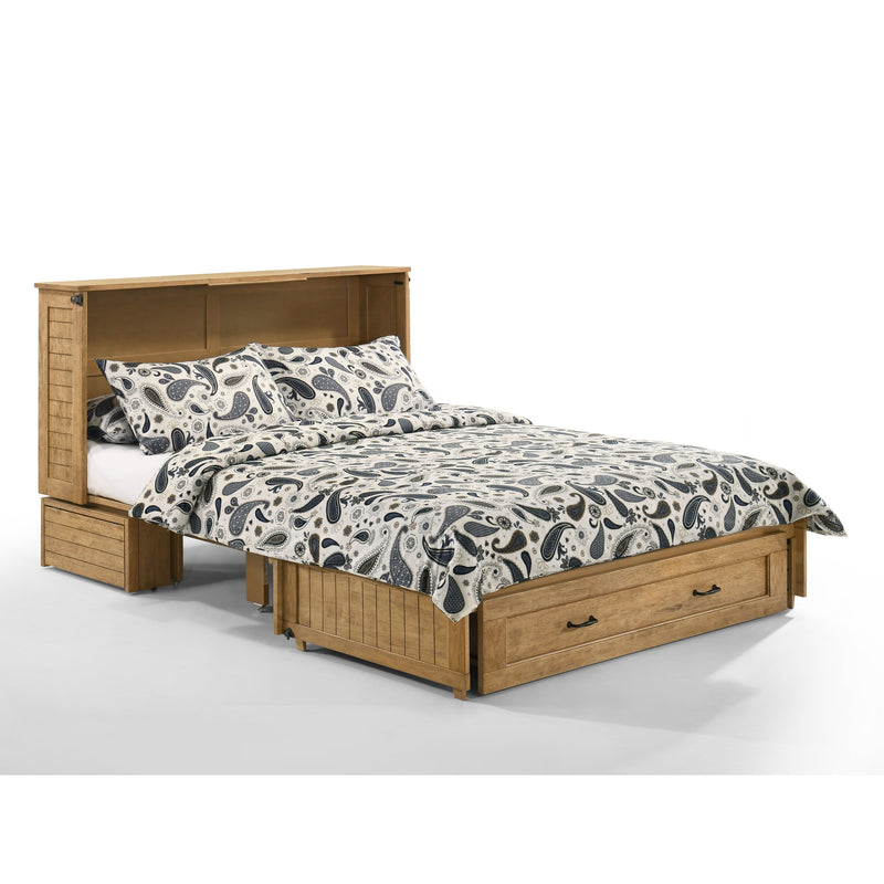 Night and Day Furniture - Poppy Queen Cabinet Murphy Chest Bed with Mattress