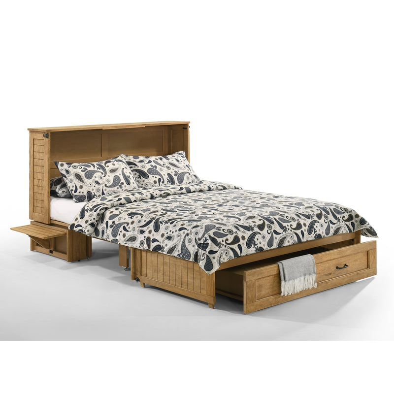 Night and Day Furniture - Poppy Queen Cabinet Murphy Chest Bed with Mattress