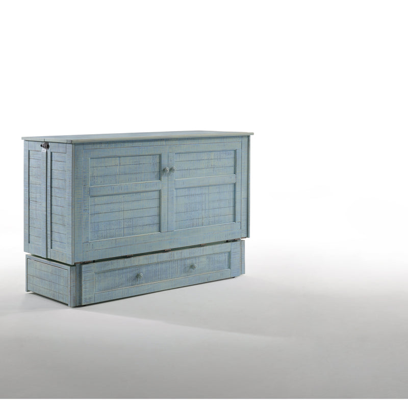 Night and Day Furniture - Poppy Queen Cabinet Murphy Chest Bed with Mattress