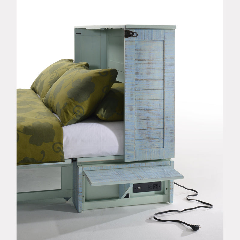 Night and Day Furniture - Poppy Queen Cabinet Murphy Chest Bed with Mattress