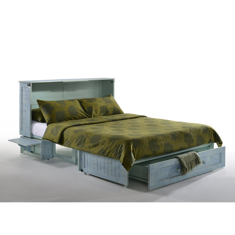 Night and Day Furniture - Poppy Queen Cabinet Murphy Chest Bed with Mattress