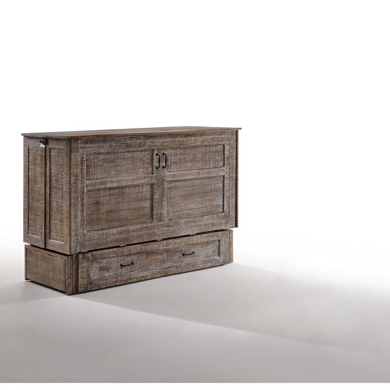 Night and Day Furniture - Poppy Queen Cabinet Murphy Chest Bed with Mattress