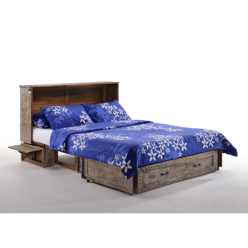 Night and Day Furniture - Poppy Queen Cabinet Murphy Chest Bed with Mattress