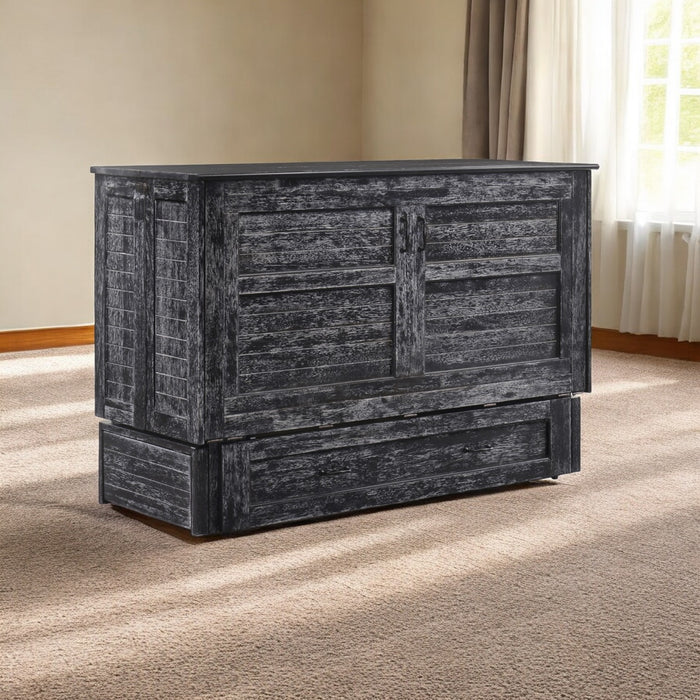 Night and Day Furniture - Poppy Queen Cabinet Murphy Chest Bed with Mattress