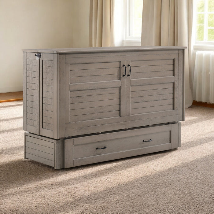 Night and Day Furniture - Poppy Queen Cabinet Murphy Chest Bed with Mattress