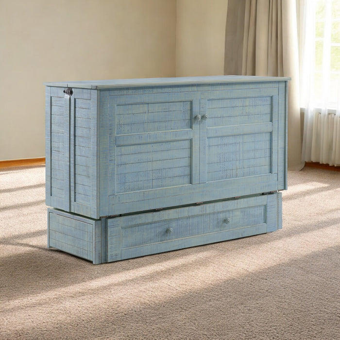 Night and Day Furniture - Poppy Queen Cabinet Murphy Chest Bed with Mattress