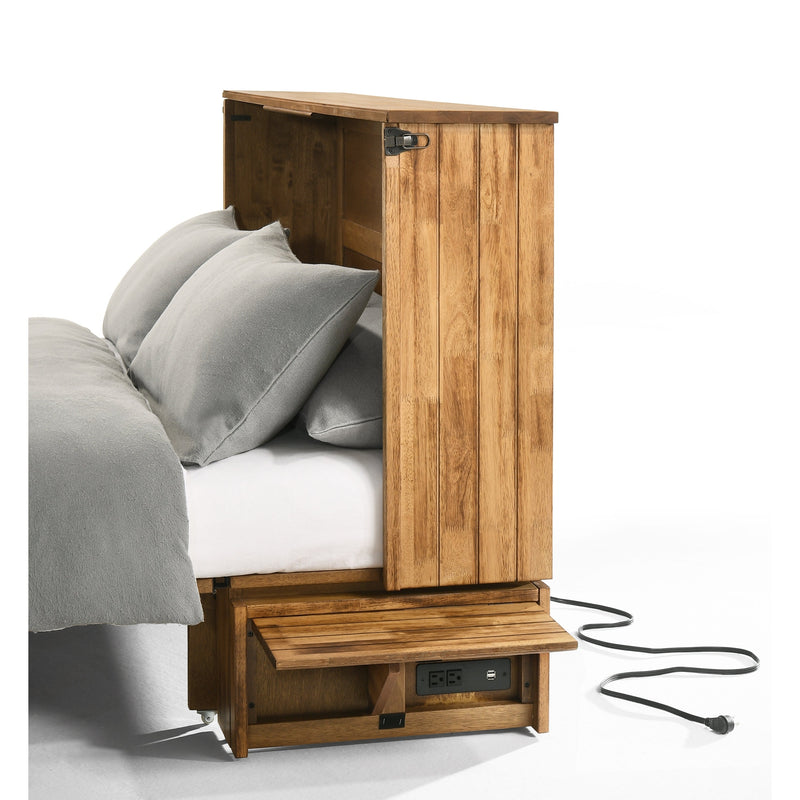 Night and Day Furniture - Ranchero Queen Cabinet Murphy Chest Bed with Mattress