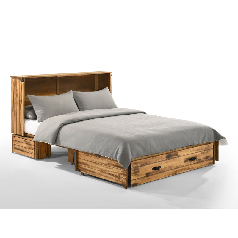 Night and Day Furniture - Ranchero Queen Cabinet Murphy Chest Bed with Mattress