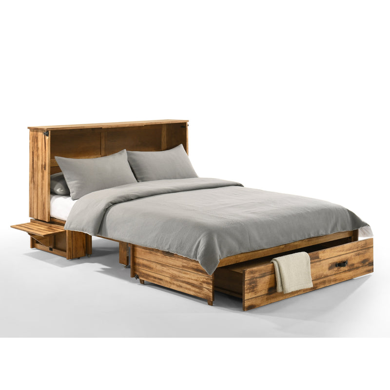 Night and Day Furniture - Ranchero Queen Cabinet Murphy Chest Bed with Mattress
