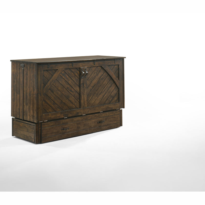 Night and Day Furniture - Ranchero Queen Cabinet Murphy Chest Bed with Mattress
