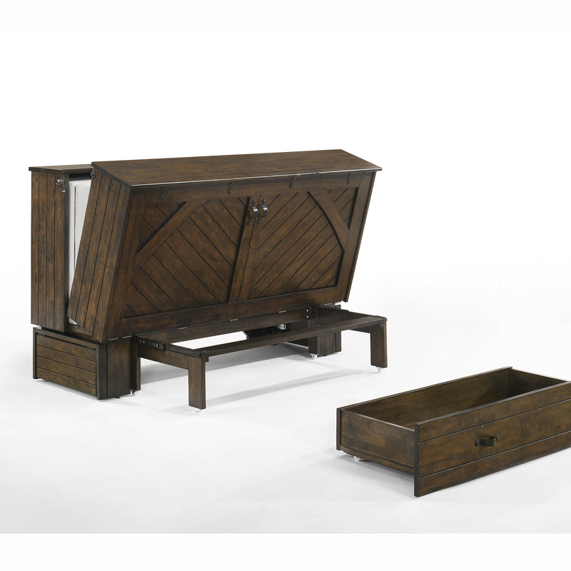 Night and Day Furniture - Ranchero Queen Cabinet Murphy Chest Bed with Mattress