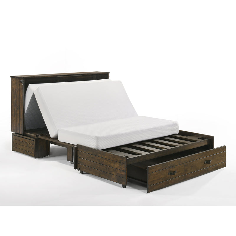 Night and Day Furniture - Ranchero Queen Cabinet Murphy Chest Bed with Mattress
