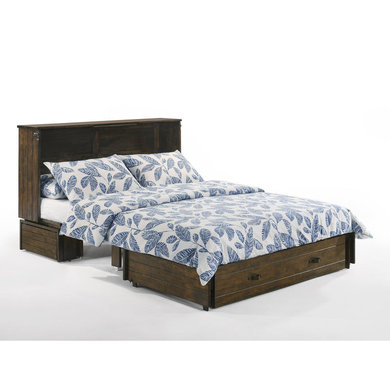 Night and Day Furniture - Ranchero Queen Cabinet Murphy Chest Bed with Mattress