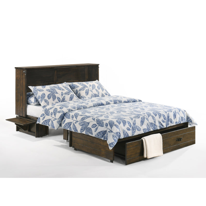 Night and Day Furniture - Ranchero Queen Cabinet Murphy Chest Bed with Mattress
