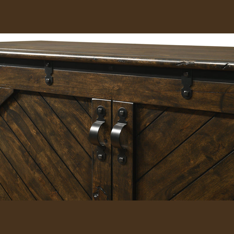 Night and Day Furniture - Ranchero Queen Cabinet Murphy Chest Bed with Mattress