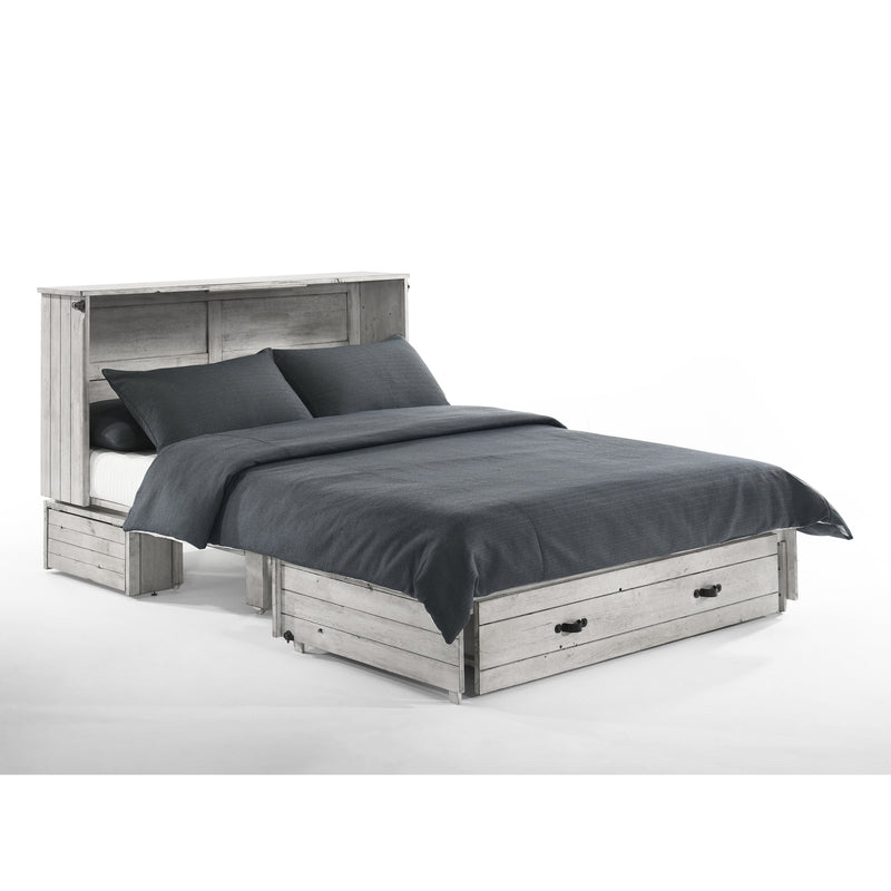 Night and Day Furniture - Ranchero Queen Cabinet Murphy Chest Bed with Mattress