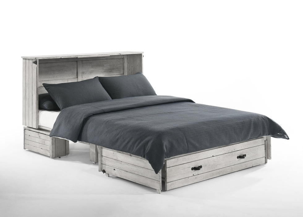 Night and Day Furniture - Ranchero Queen Cabinet Murphy Chest Bed with Mattress