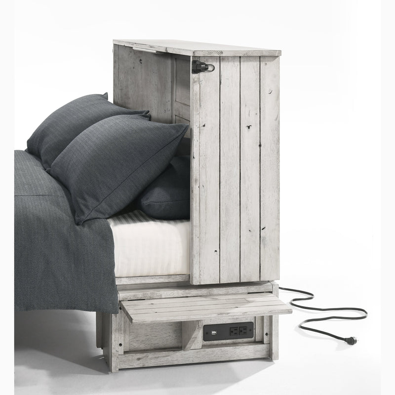 Night and Day Furniture - Ranchero Queen Cabinet Murphy Chest Bed with Mattress