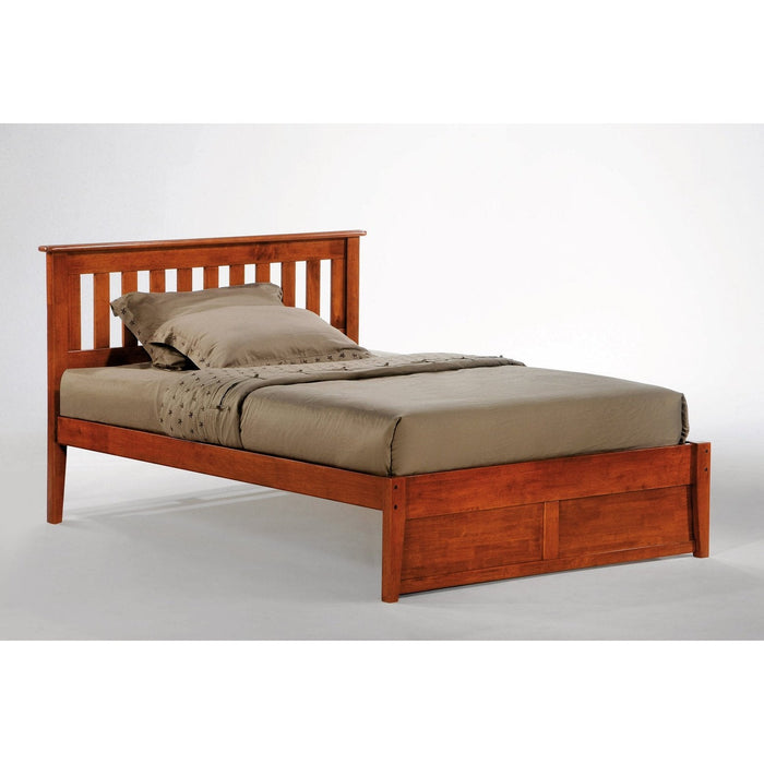 Night and Day Furniture - Dual System Rosemary Bed, All Sizes in Chery, Chocolate, Natural, Stonewash, & White