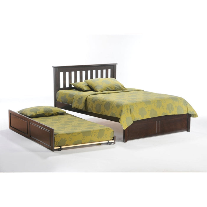 Night and Day Furniture - Dual System Rosemary Bed, All Sizes in Chery, Chocolate, Natural, Stonewash, & White