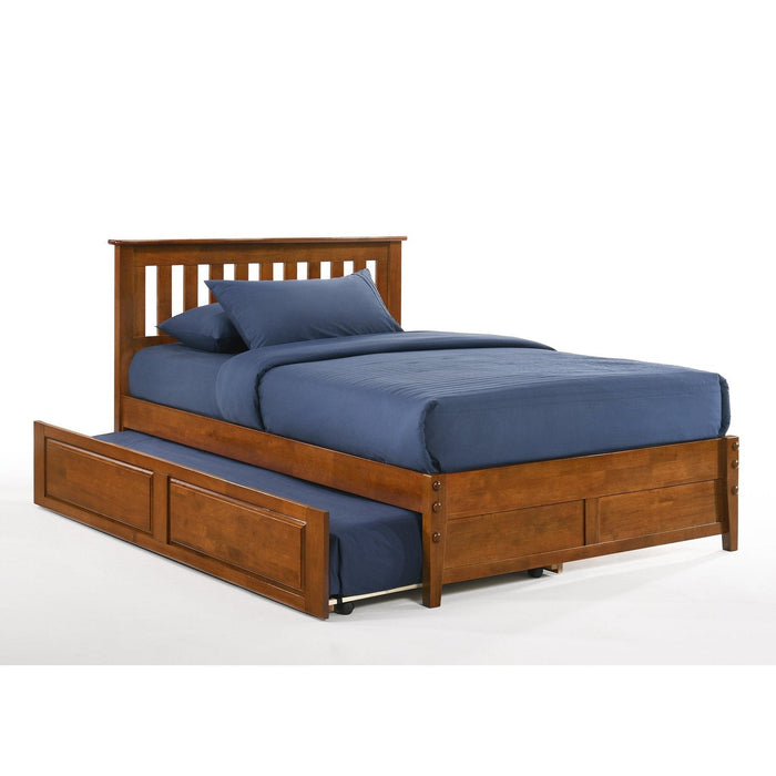 Night and Day Furniture - Dual System Rosemary Bed, All Sizes in Chery, Chocolate, Natural, Stonewash, & White