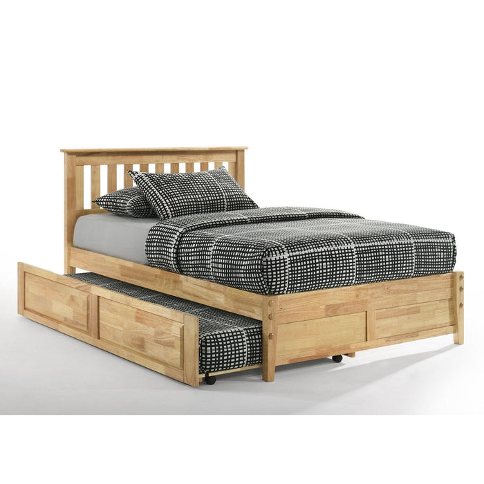 Night and Day Furniture - Dual System Rosemary Bed, All Sizes in Chery, Chocolate, Natural, Stonewash, & White