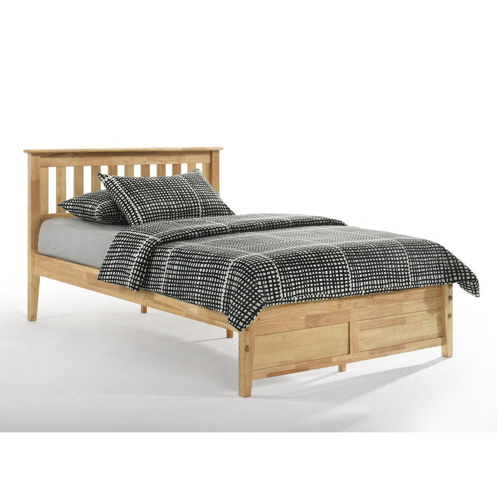 Night and Day Furniture - Dual System Rosemary Bed, All Sizes in Chery, Chocolate, Natural, Stonewash, & White