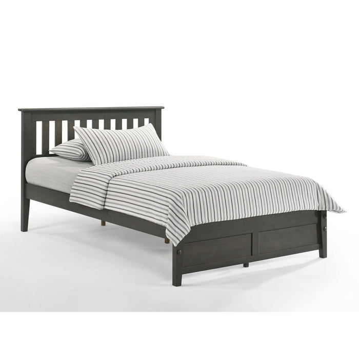 Night and Day Furniture - Dual System Rosemary Bed, All Sizes in Chery, Chocolate, Natural, Stonewash, & White