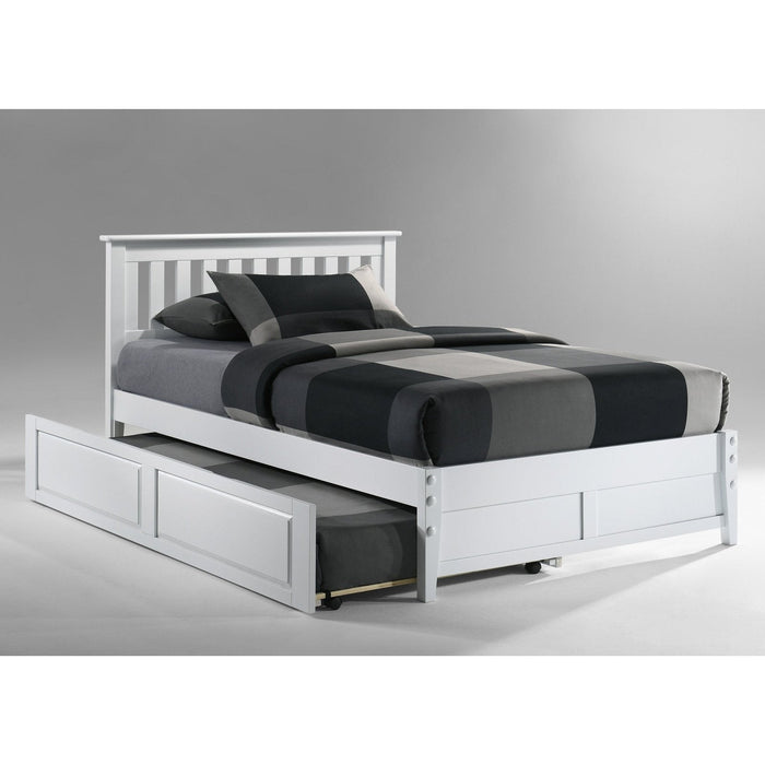 Night and Day Furniture - Dual System Rosemary Bed, All Sizes in Chery, Chocolate, Natural, Stonewash, & White