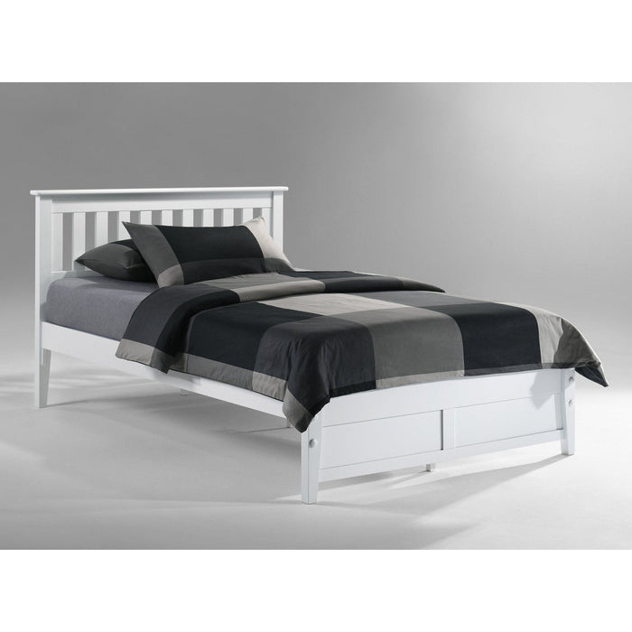 Night and Day Furniture - Dual System Rosemary Bed, All Sizes in Chery, Chocolate, Natural, Stonewash, & White