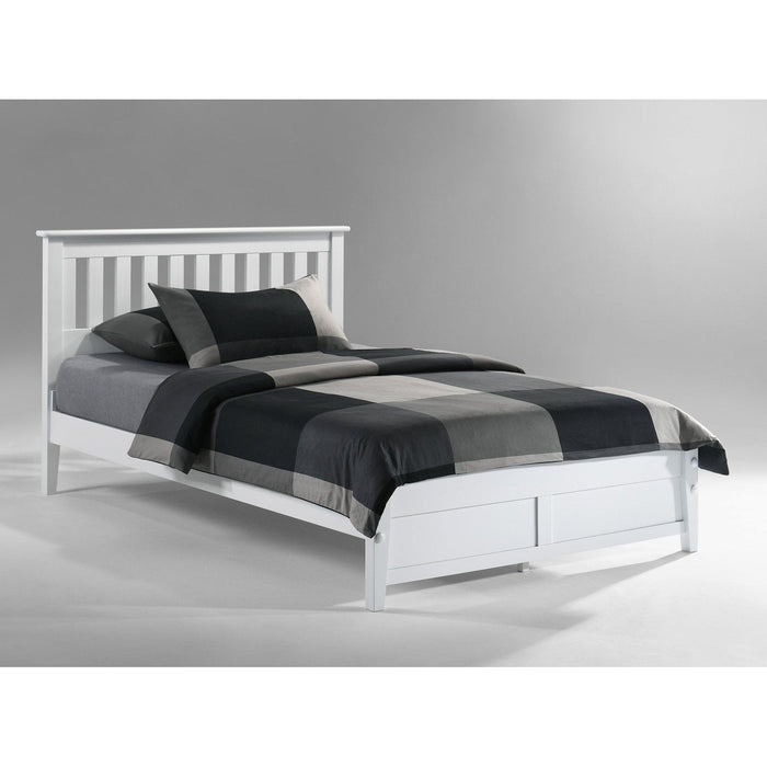 Night and Day Furniture - Dual System Rosemary Bed, All Sizes in Chery, Chocolate, Natural, Stonewash, & White