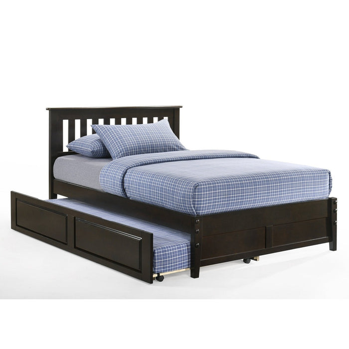 Night and Day Furniture - Dual System Rosemary Bed, All Sizes in Chery, Chocolate, Natural, Stonewash, & White