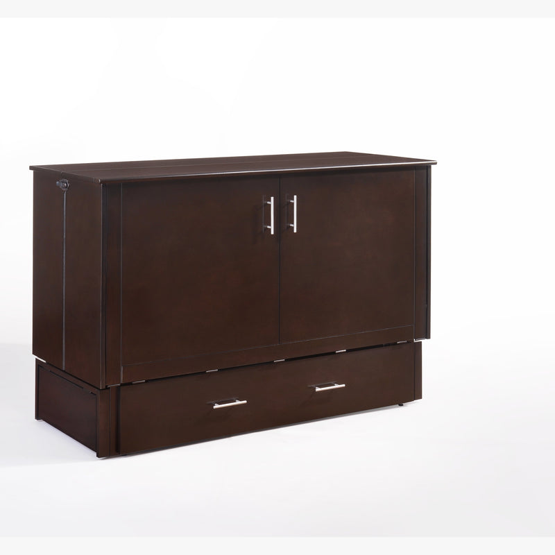 Night and Day Furniture - Sagebrush Queen Cabinet Murphy Chest Bed with Mattress