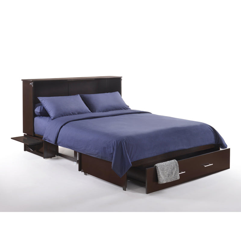 Night and Day Furniture - Sagebrush Queen Cabinet Murphy Chest Bed with Mattress