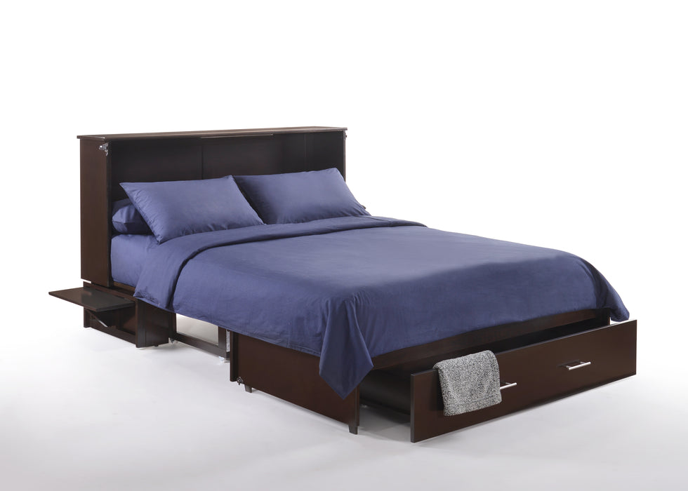 Night and Day Furniture - Sagebrush Queen Cabinet Murphy Chest Bed with Mattress