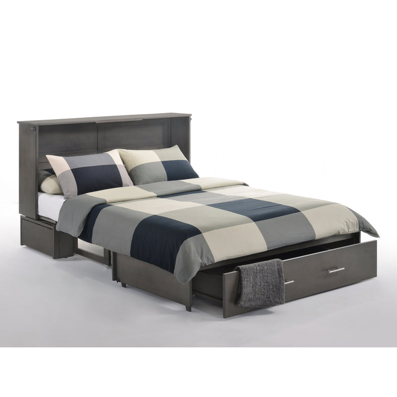 Night and Day Furniture - Sagebrush Queen Cabinet Murphy Chest Bed with Mattress
