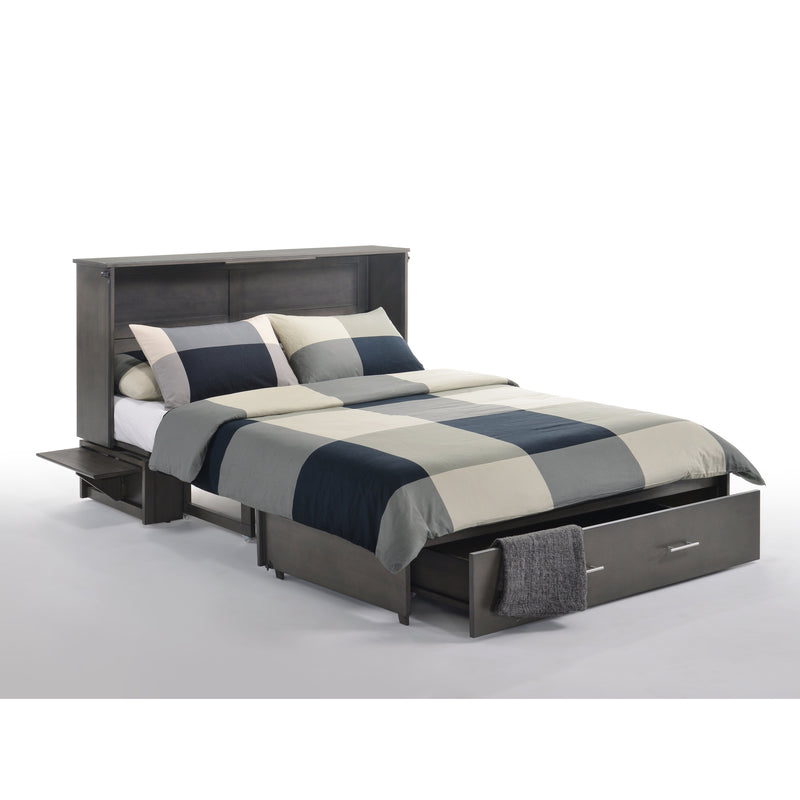 Night and Day Furniture - Sagebrush Queen Cabinet Murphy Chest Bed with Mattress