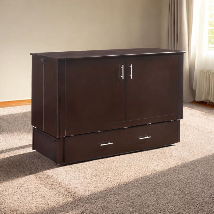 Night and Day Furniture - Sagebrush Queen Cabinet Murphy Chest Bed with Mattress