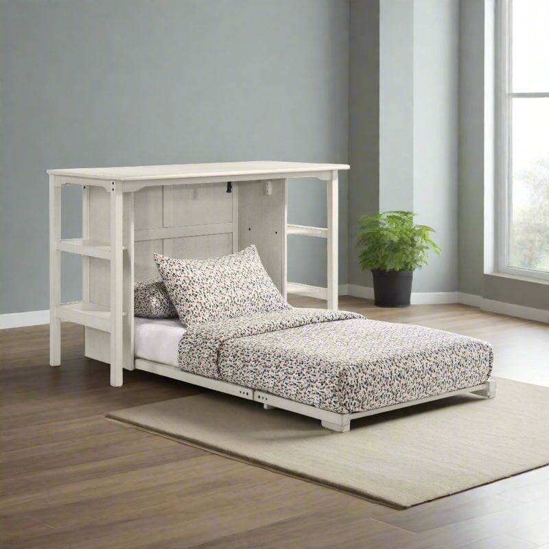 Night and Day Furniture - Siesta Twin Desk Bed with Mattress
