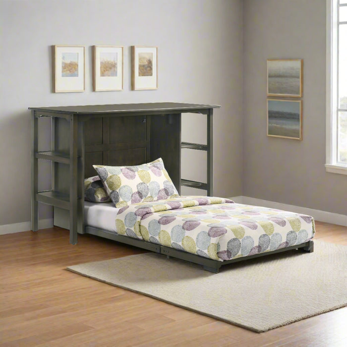 Night and Day Furniture - Siesta Twin Desk Bed with Mattress