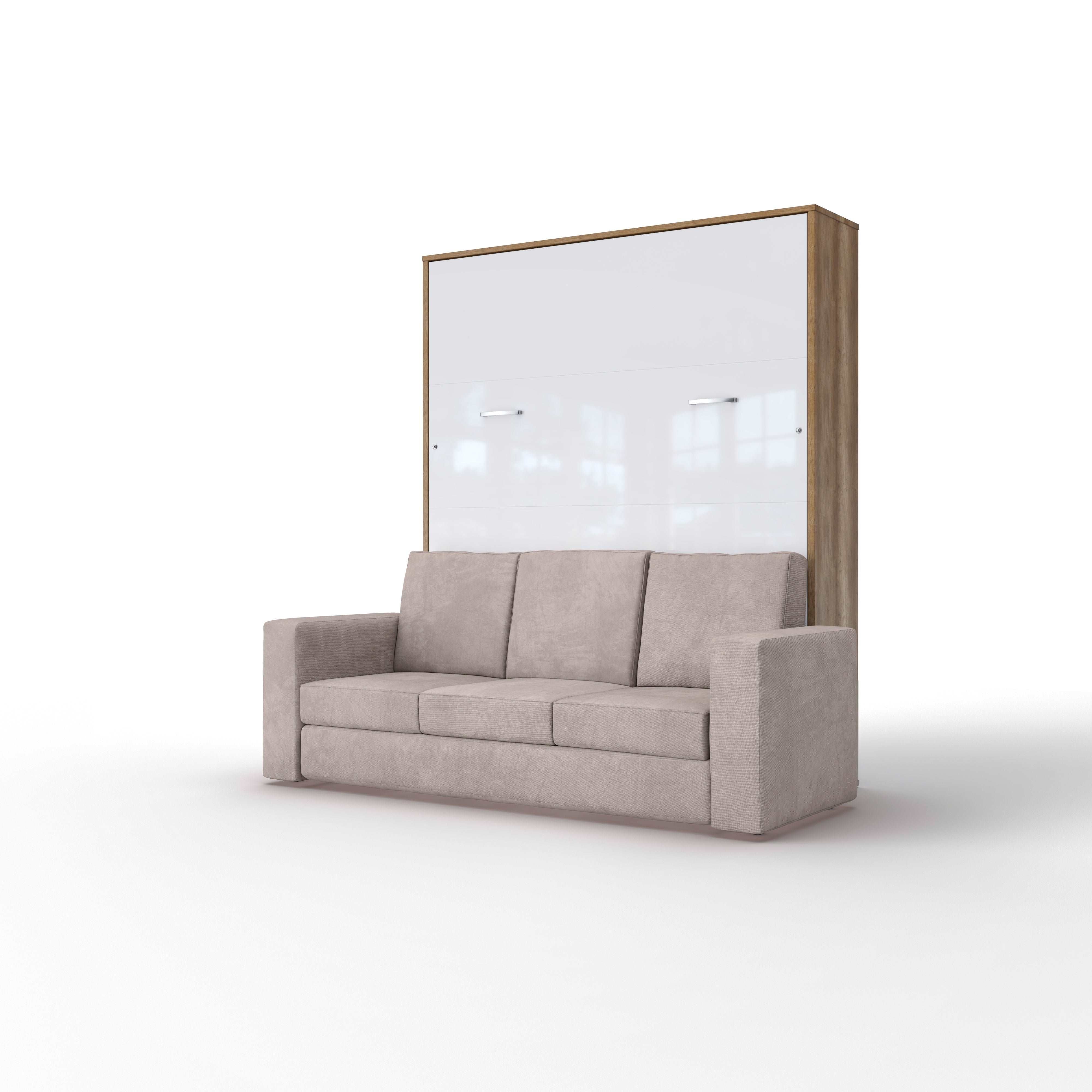 Maxima House INVENTO Queen Vertical Murphy Wall Bed With Sofa Space