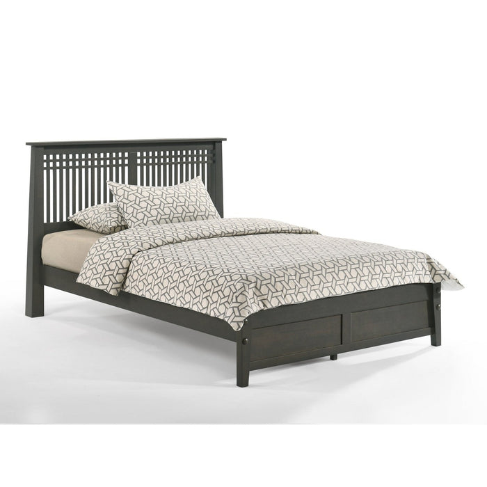 Night and Day Furniture - Dual System Solstice Bed, All Sizes in Cherry, Chocolate, Natural, Stonewash