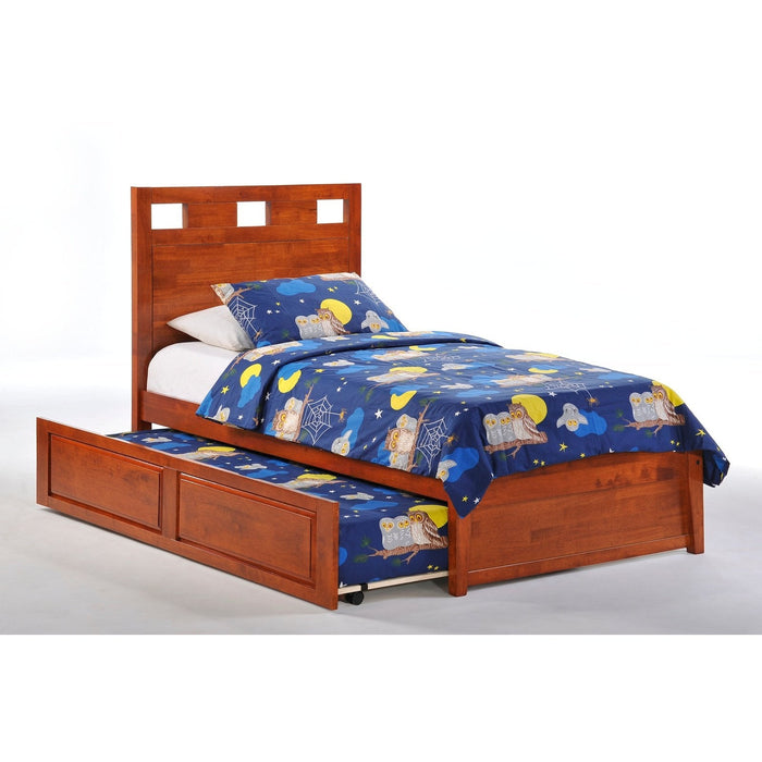 Night and Day Furniture - Dual System Tamarind Bed, All Sizes in Cherry, Chocolate, Natural, Stonewash, & White