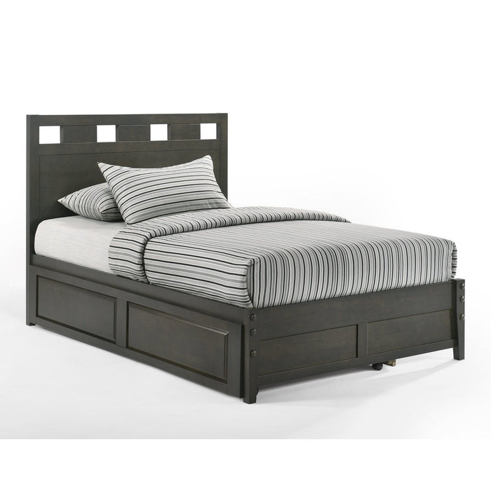 Night and Day Furniture - Dual System Tamarind Bed, All Sizes in Cherry, Chocolate, Natural, Stonewash, & White